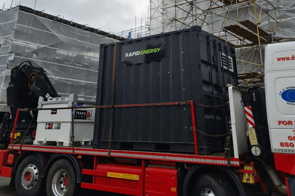 Packaged Boiler being delivered to site in Buckinghamshire