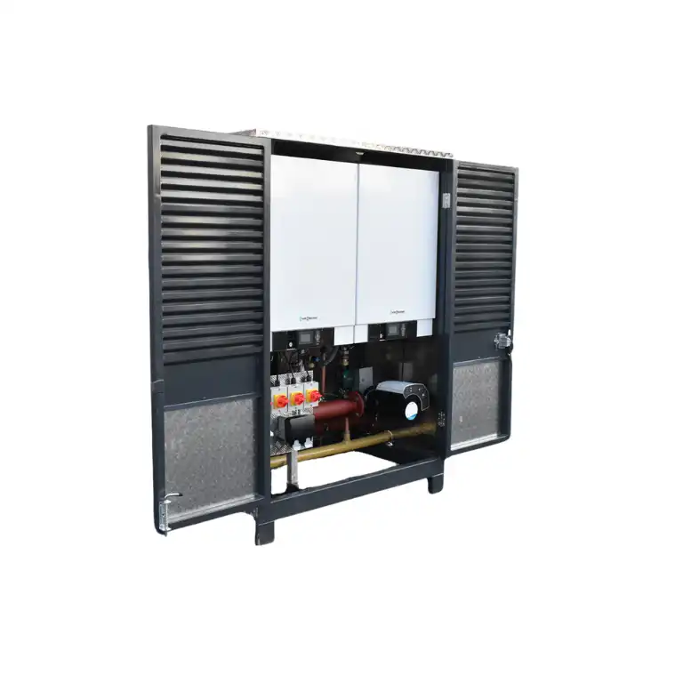 300kW slimline condensing boiler angle view