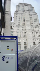 A packaged chiller hired by University College of London