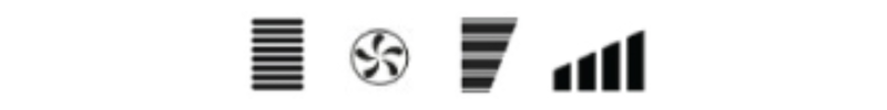 AC remote fan speed control symbol