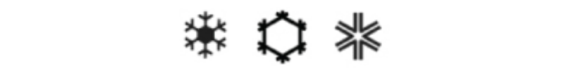 AC remote snowflake symbol for cooling mode