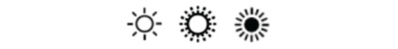 AC remote sun symbol for heating mode