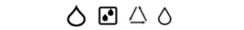 AC remote water drop symbol for dry mode