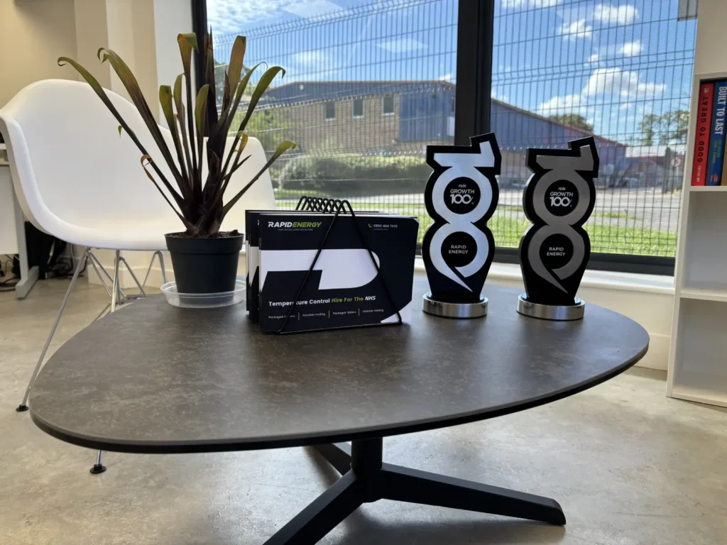 Rapid Energy's FEBE Growth 100 awards.