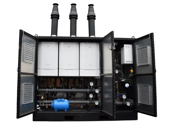 Inside 450kW Slimline Boiler Hire