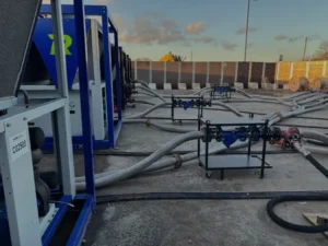 Rapid Energy's 500kw Chillers and hoses for District Cooling Network
