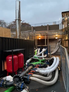Rapid Energy's packaged boilers at a hospital in London.