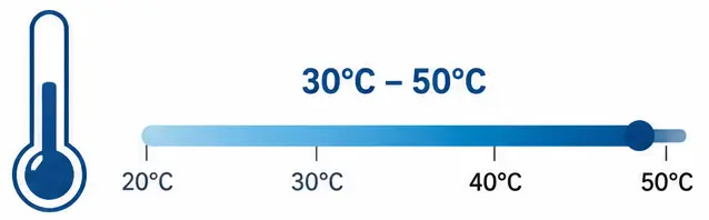 Heat pump chiller flow temperatures