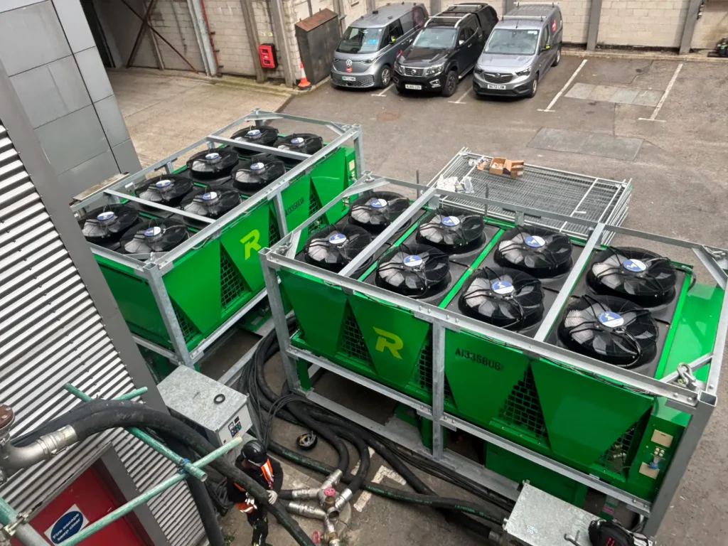 Rapid Energy chillers at a data centre in London