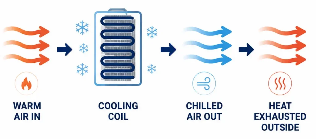 How portable AC works