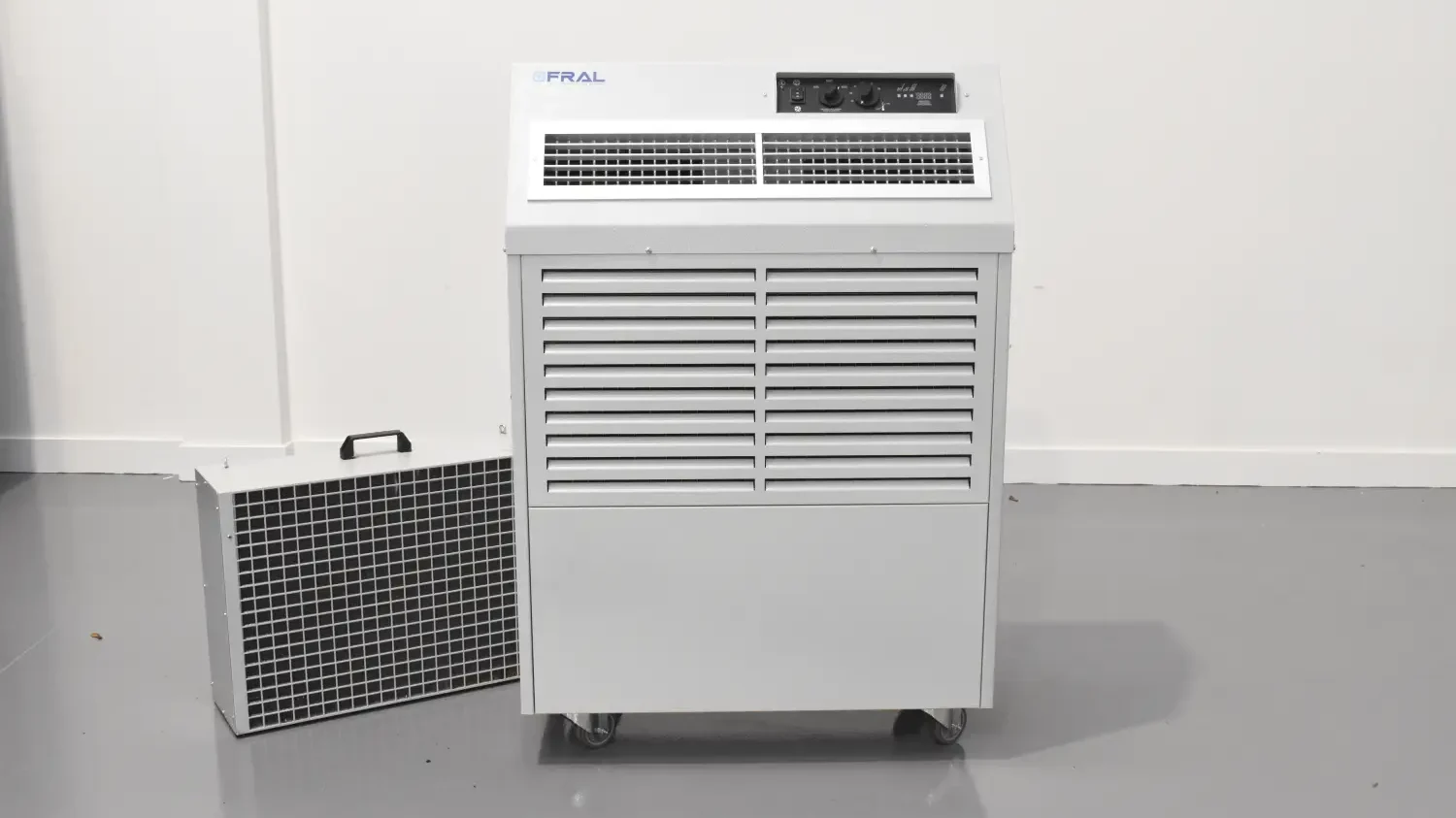 Front view of a Rapid Energy Water Cooled Split AC Unit.